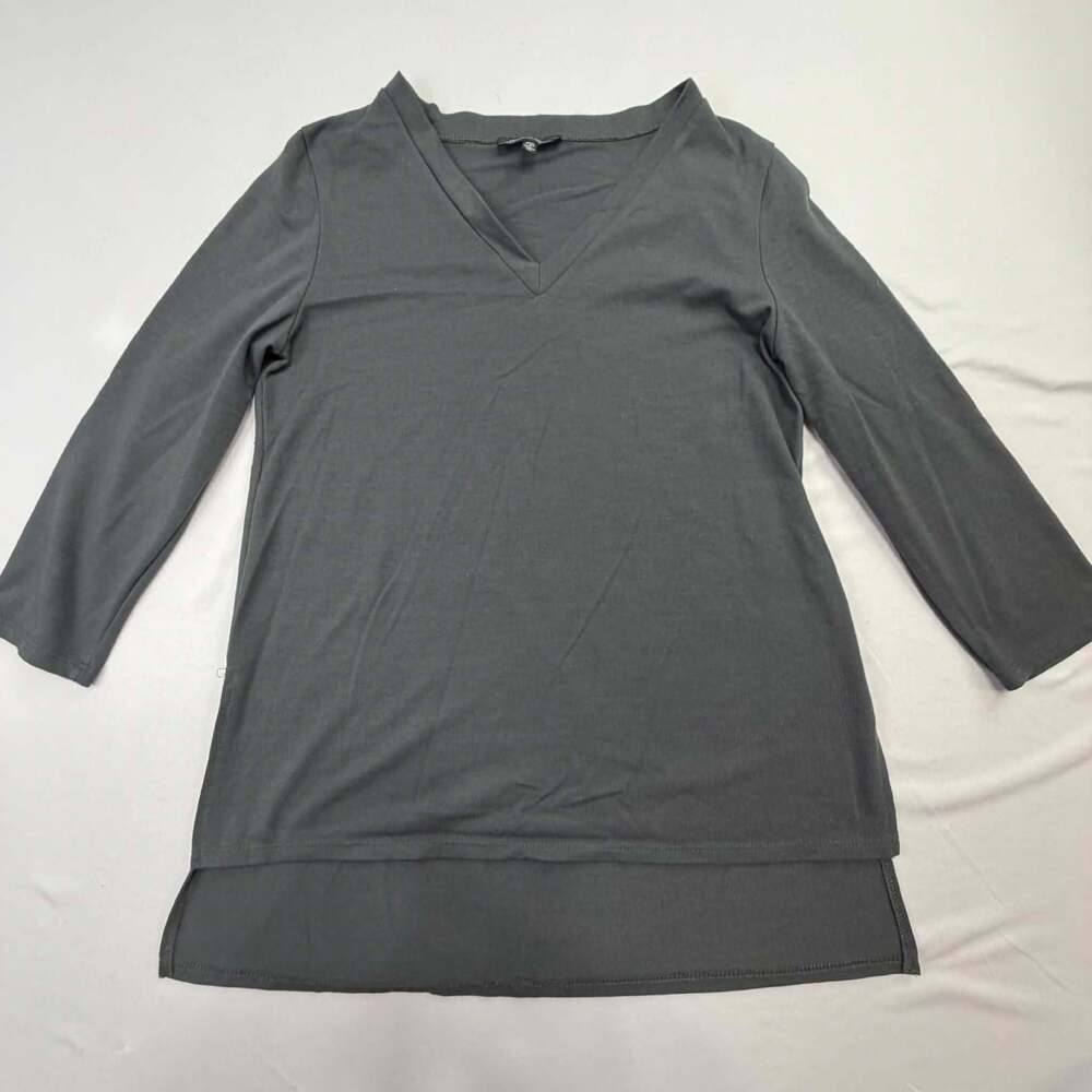 Slinky Brand V-Neck High-Low Top Size M